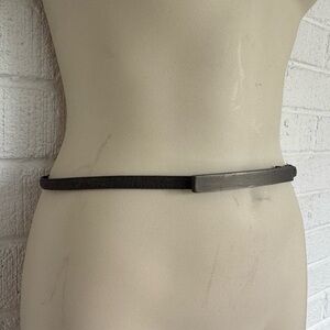 Charcoal Black Jean Metal Bucket Minimalist Belt